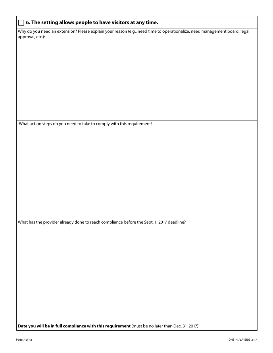 Form DHS-7176A-ENG Hcbs Provider Attestation Hardship Extension Request - Minnesota, Page 7