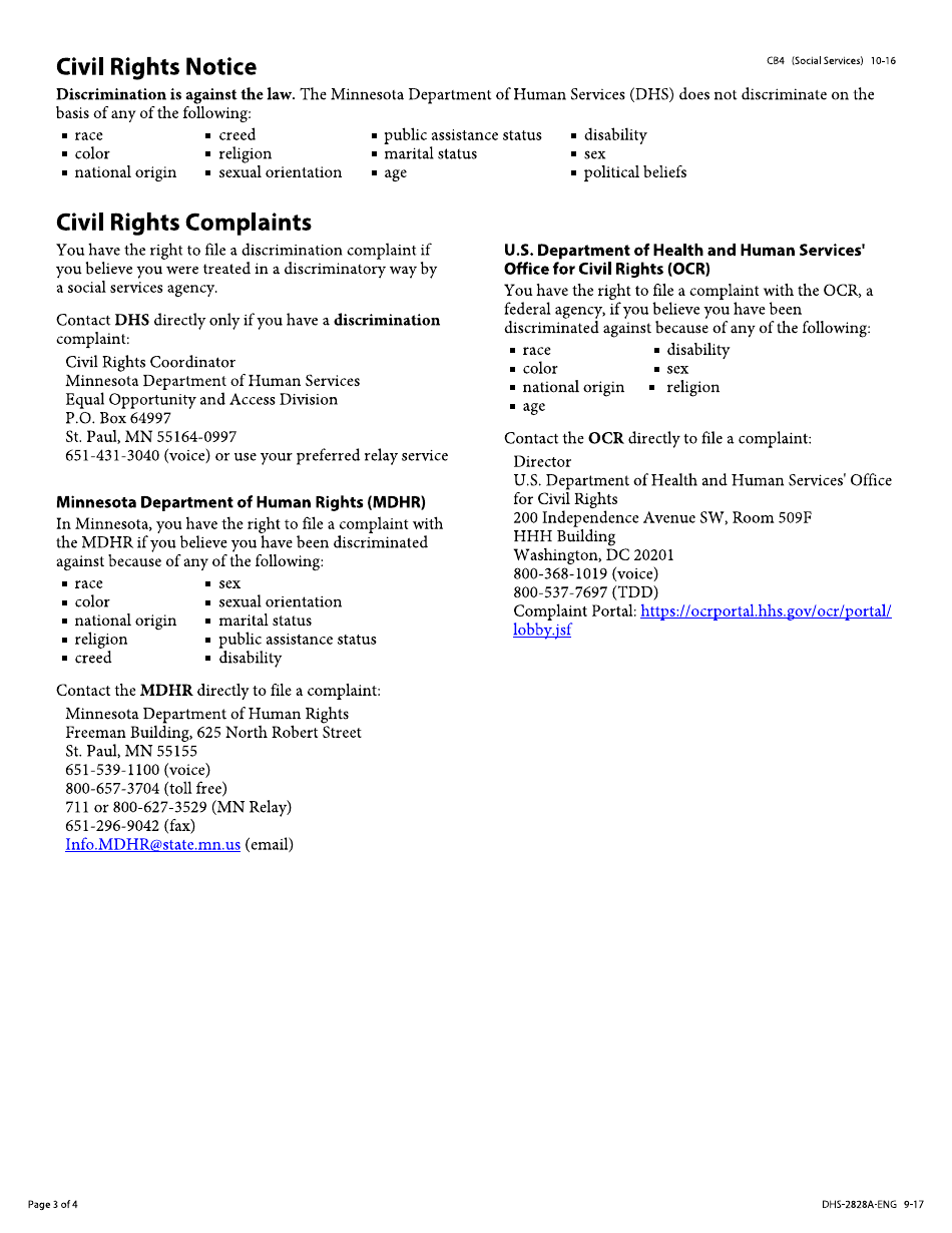 Form DHS-2828A-ENG Notice of Action (Assessments and Reassessments) - Mississippi, Page 3
