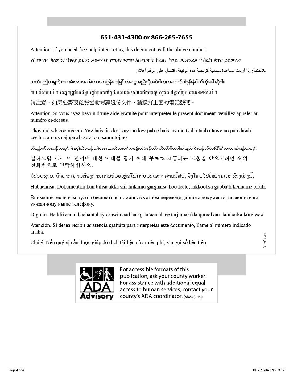 Form DHS-2828A-ENG Notice of Action (Assessments and Reassessments) - Mississippi, Page 4