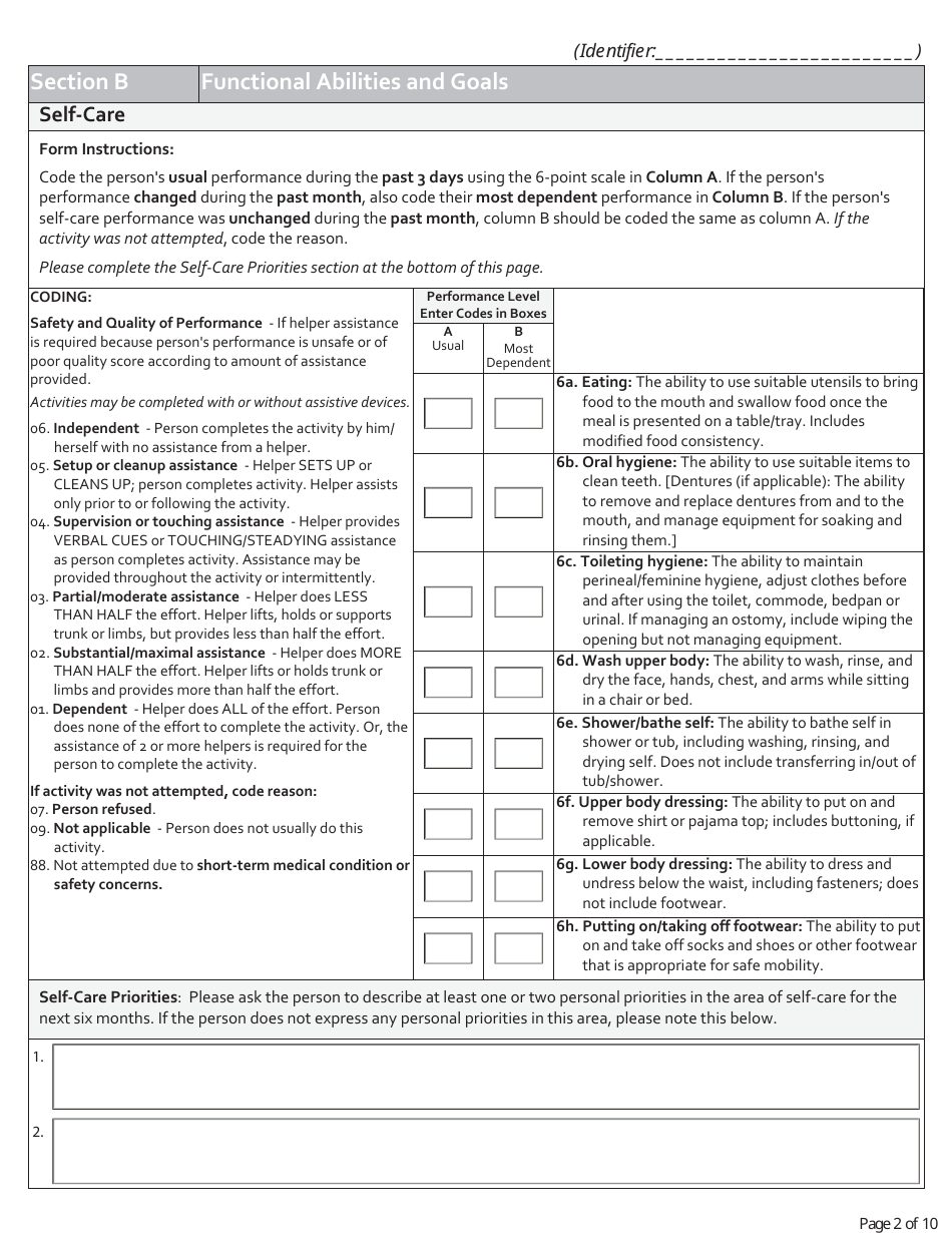 Testing Experience and Functional Tools (Teft) Functional Assessment Standardized Items (Fasi) - Minnesota, Page 2