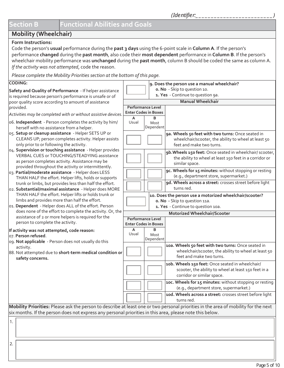 Testing Experience and Functional Tools (Teft) Functional Assessment Standardized Items (Fasi) - Minnesota, Page 5
