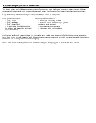 Child Care Emergency Plan Form - Minnesota, Page 6