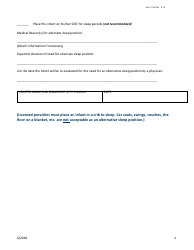 Form DHS-7216-ENG Physician Directive for Alternative Infant Sleep Position - Minnesota, Page 2