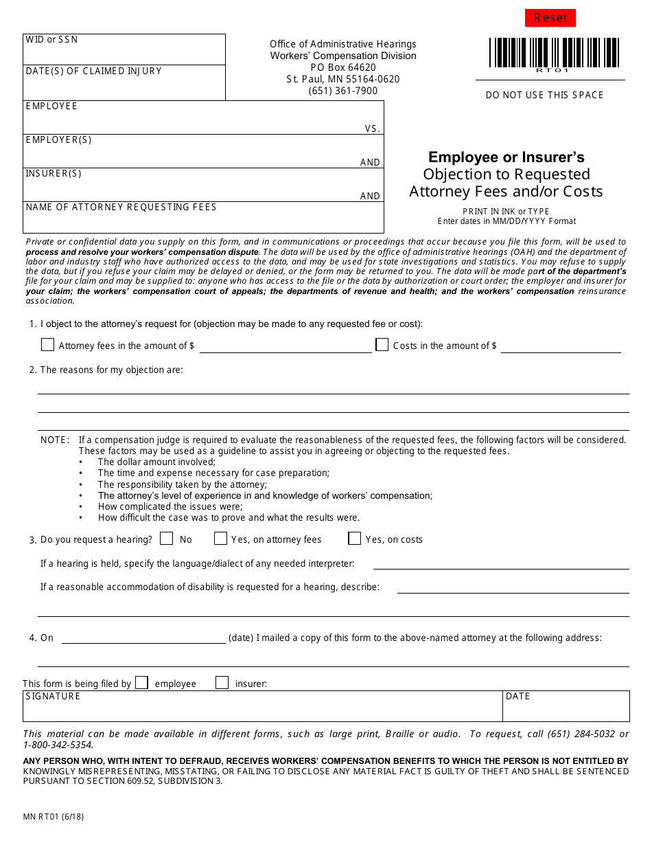 Form MN RT01 - Fill Out, Sign Online and Download Fillable PDF ...