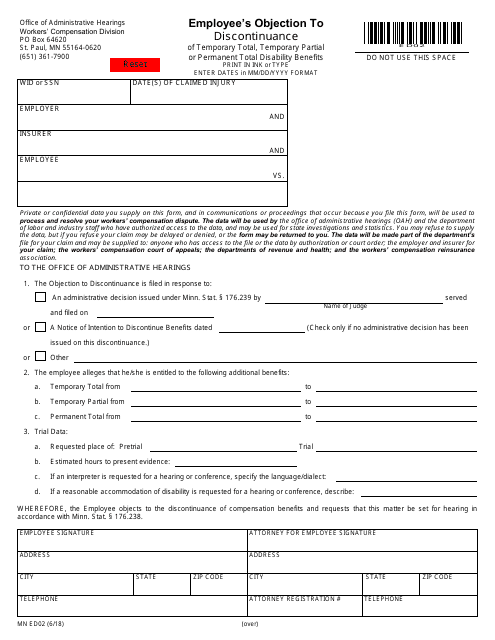Form MN ED02  Printable Pdf