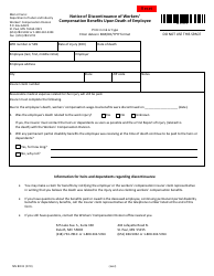 Form MN BD02 Notice of Discontinuance of Workers&#039; Compensation Benefits Upon Death of Employee - Minnesota