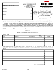 Form MN PT03 Petition for Taxation of Actual and Necessary Disbursements - Minnesota