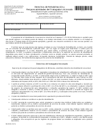 Formulario MN IWO5 Derechos De Rehabilitacion Y Responsabilidades Del Trabajador Lesionado - Minnesota (Spanish)