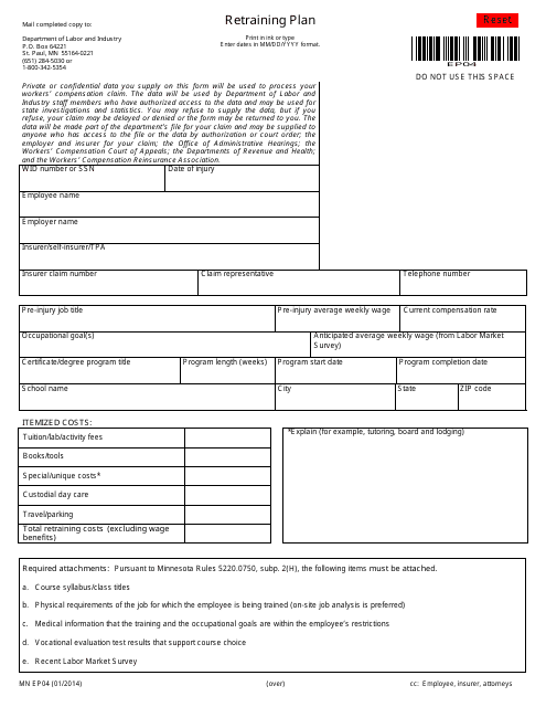 Form MN EP04  Printable Pdf