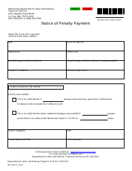 Document preview: Form MN NO0015 Notice of Penalty Payment - Minnesota