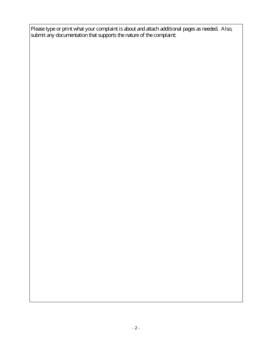 Rehabilitation Provider Complaint Form - Minnesota, Page 2