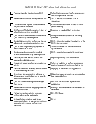 Rehabilitation Provider Complaint Form - Minnesota, Page 3