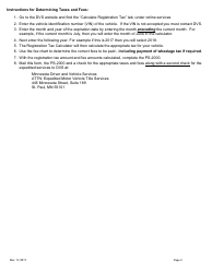 Request for Expedited Motor Vehicle Title Services - Minnesota, Page 2