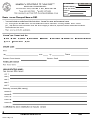 Form PS2414-08 Dealer License Type Change - Minnesota, Page 2