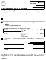 Document preview: Form PS2416B-10 Dealer License Ownership Change - Delete Owner/Officer - Minnesota