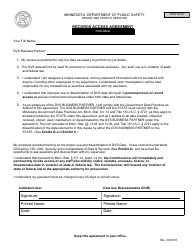 Document preview: Individual Records Access Agreement Form - Minnesota
