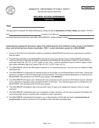 Document preview: Dealership Record Access Agreement Form - Minnesota