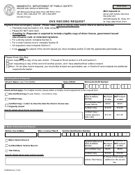 Document preview: Form PS2502A-22 Dvs Record Request - Minnesota