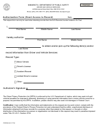 Form PS2502A-22 Dvs Record Request - Minnesota, Page 6
