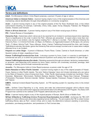 Human Trafficking Offense Report Form - Minnesota, Page 3