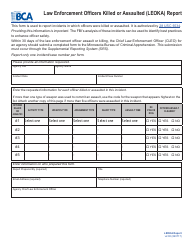 Law Enforcement Officers Killed or Assaulted (Leoka) Report Form - Minnesota