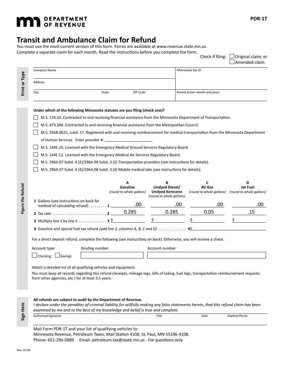 form-pdr-1t-download-fillable-pdf-or-fill-online-transit-and-ambulance