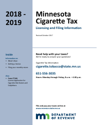 Form CT100 License Application for Cigarette Distributors and Subjobbers - Minnesota