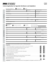 Form CT100 License Application for Cigarette Distributors and Subjobbers - Minnesota, Page 4