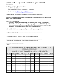 &quot;Inspection Frequency Change Request Form&quot; - Minnesota