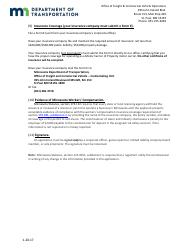 Motor Carrier of Property Registration Statement Form - Minnesota, Page 6