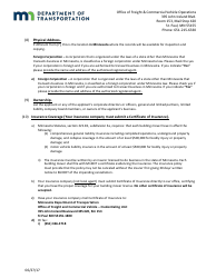 Building Mover License Application Form - Minnesota, Page 6