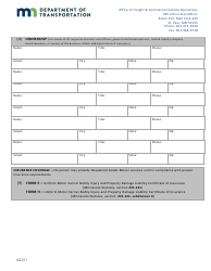 Household Goods Mover Permit Application Form - Minnesota, Page 2
