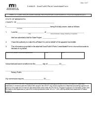 Document preview: Exhibit B Good Faith Efforts Consolidated Form - Minnesota