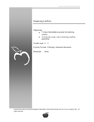 Document preview: Resolving Conflicts Lesson Plan - Grades K-5 - Minnesota