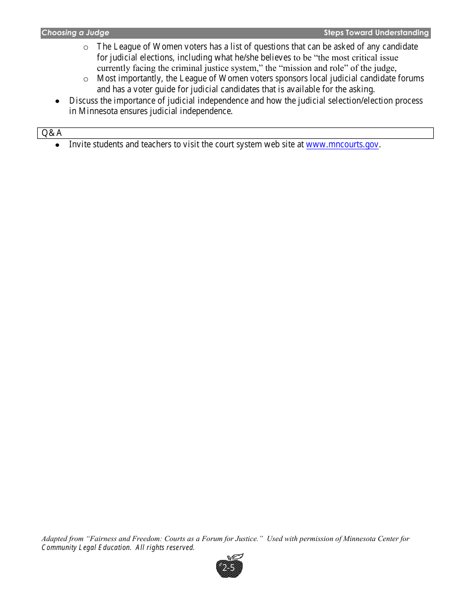 Choosing a Judge Lesson Plan - Grades 7-12 - Minnesota, Page 5