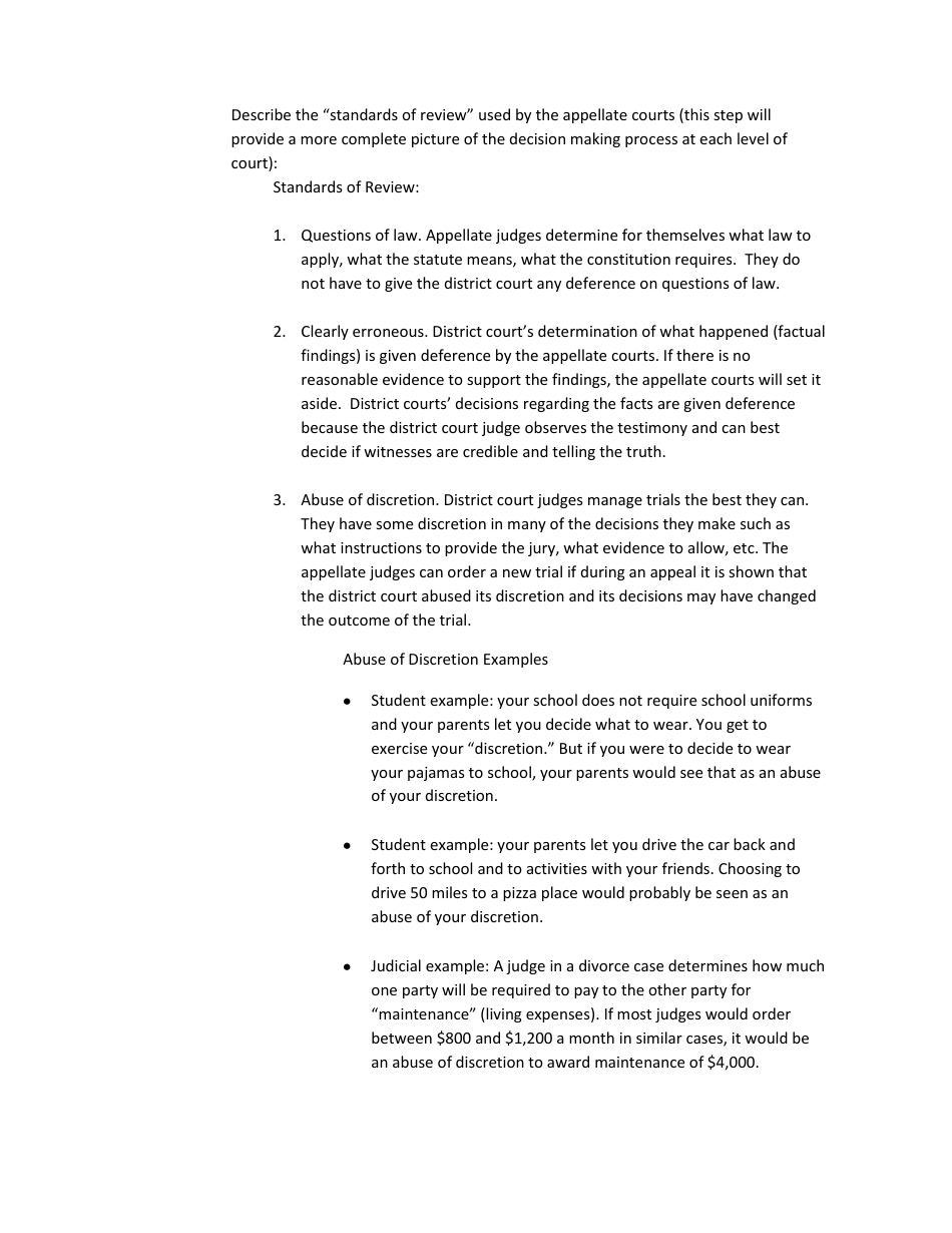 Understanding the Minnesota Judiciary: Judicial Decision Making Lesson Plan - Grades 9-12 - Minnesota, Page 2