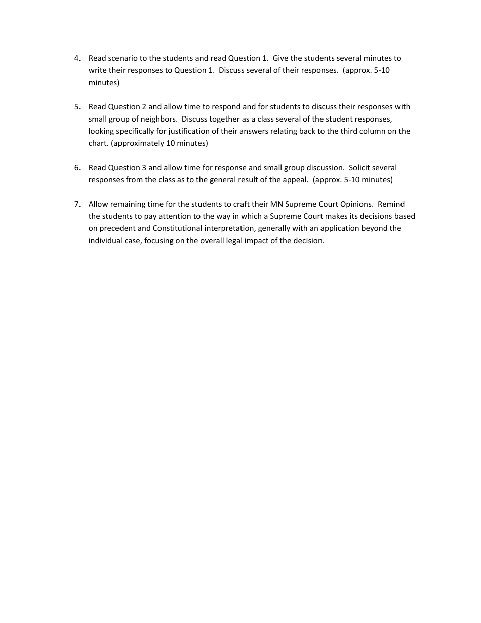 Understanding the Minnesota Judiciary: Judicial Decision Making Lesson Plan - Grades 9-12 - Minnesota, Page 3