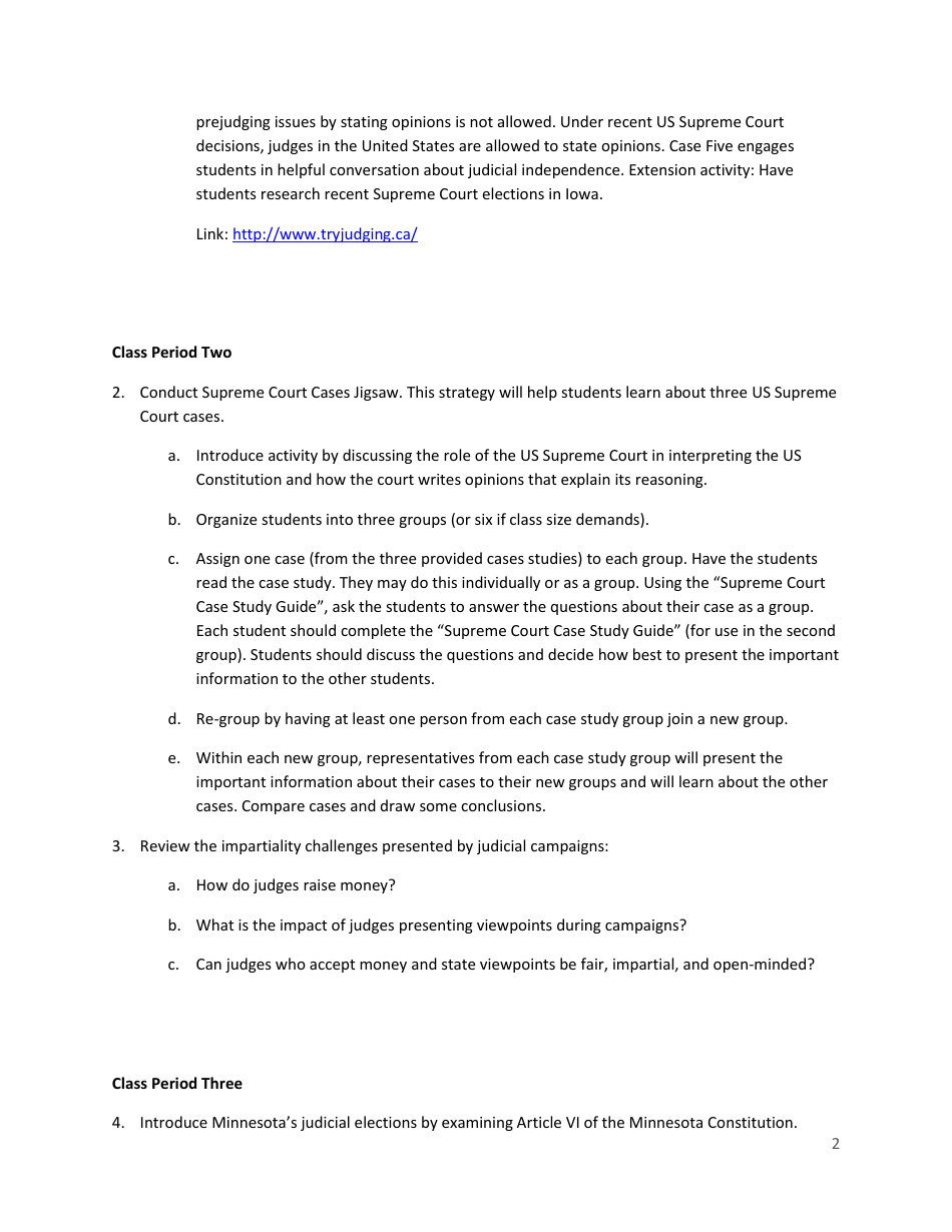 Minnesota Understanding The Minnesota Judiciary Impartiality And Elections Lesson Plan Grades 4008