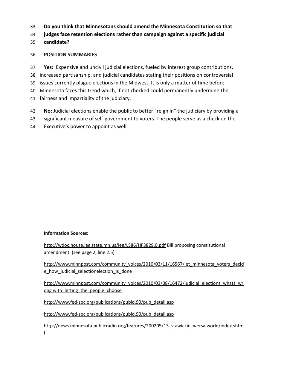 Understanding the Minnesota Judiciary: Impartiality and Elections Lesson Plan - Grades 9-12 - Minnesota, Page 5
