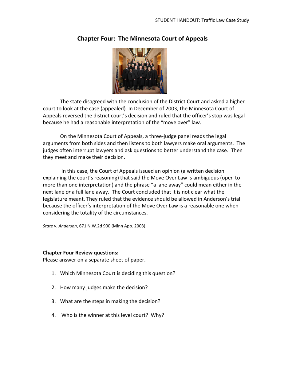 Understanding the Minnesota Judiciary: Legislators and Judges Are Different Lesson Plan - Grades 9-12 - Minnesota, Page 11