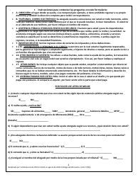 Solicitud Para Defensor De Oficio - Minnesota (Spanish), Page 2