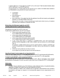 Form OFP101 Instructions to Apply for an Order for Protection (Minn. Stat. 518b.01) - Minnesota (English/Spanish), Page 2