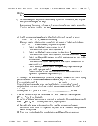 Form CSX203 Affidavit in Support of Motion to Modify Child Support - Minnesota (English/Spanish), Page 4