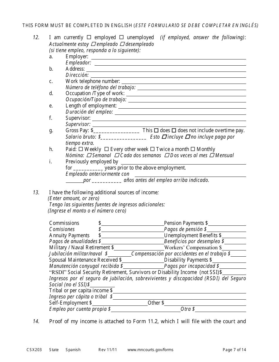 Form CSX203 - Fill Out, Sign Online and Download Printable PDF ...