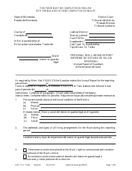 Form GAC11-U Personal Well-Being Report - Minnesota (English/Spanish)
