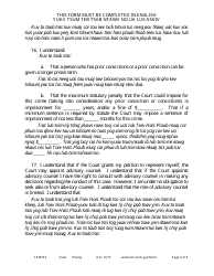 Form CRM704 Petition to Proceed as Pro Se Counsel - Minnesota (English/Hmong), Page 6