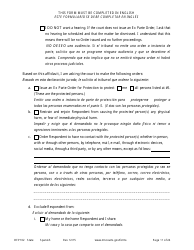 Form OFP102 Petitioner&#039;s Affidavit and Petition for Order for Protection - Minnesota (English/Spanish), Page 11