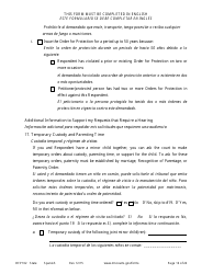 Form OFP102 Petitioner&#039;s Affidavit and Petition for Order for Protection - Minnesota (English/Spanish), Page 16