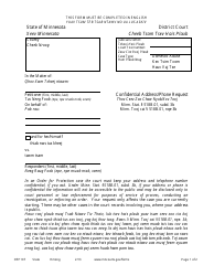Form OFP107 Confidential Address/Phone Request - Minnesota (English/Hmong)