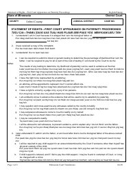 Document preview: Statement of Rights - First Court Appearance on Paternity Proceedings - Minnesota (English/Hmong)